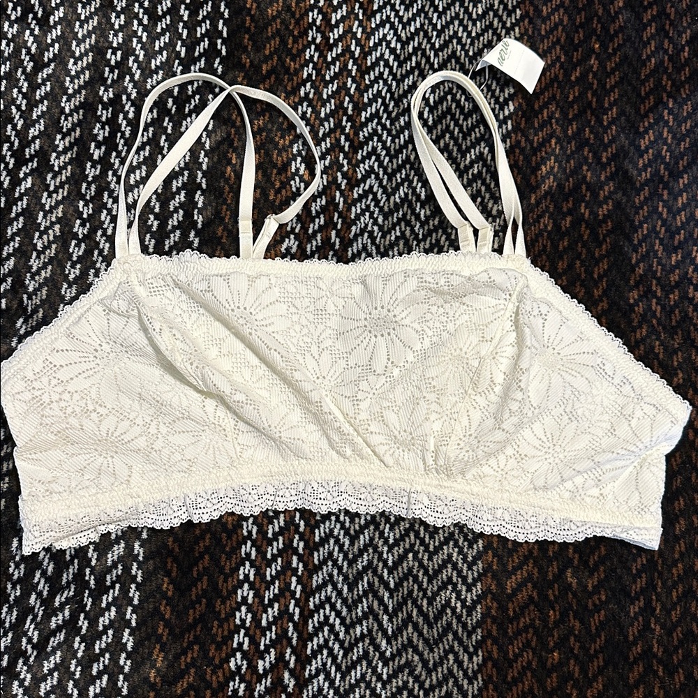 Lace Bralette with Floral Design